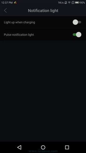 Notification LED settings