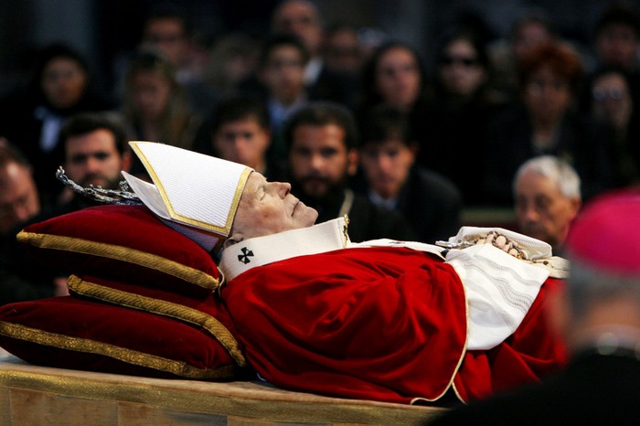 The Christian world mourns the passing of Pope John Paul II [2005] Source: Unknown Photographer