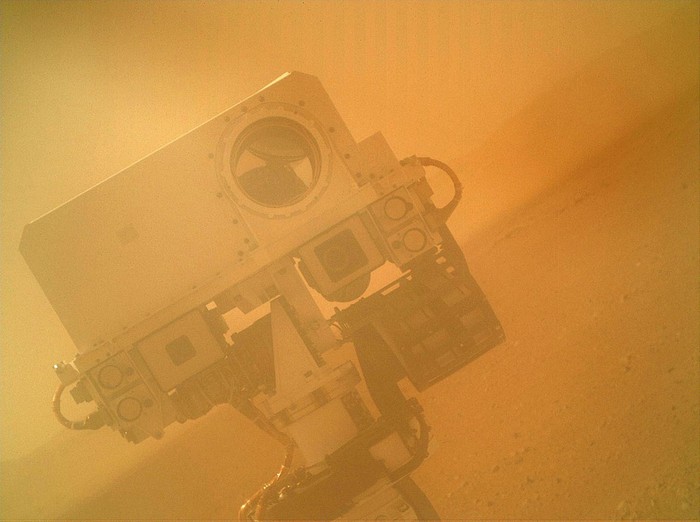  The US rover, Curiosity, takes a selfie on Mars [2012] Source: NASA