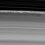 Structures rising from the edge of Saturn's B ring